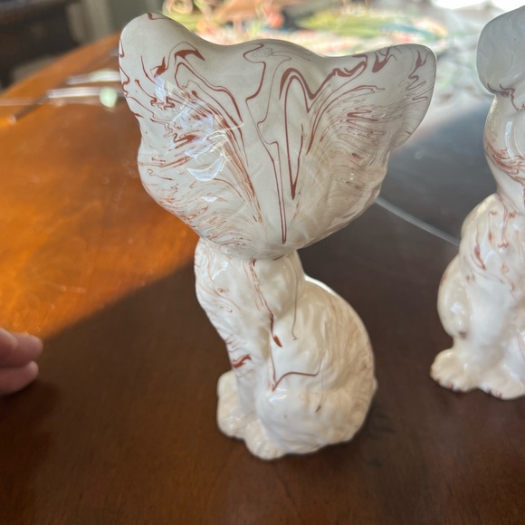 vintage big eyed sad eyed dog and cat figurines swirled - Picture 3 of 5